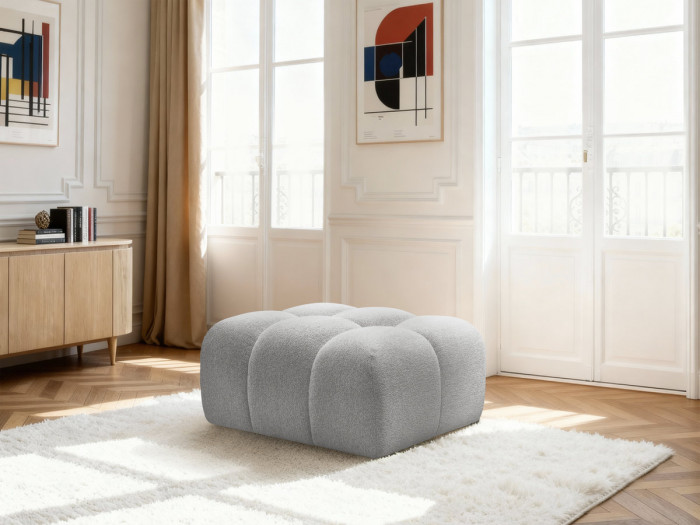 Pouf MELISSE tissu chiné