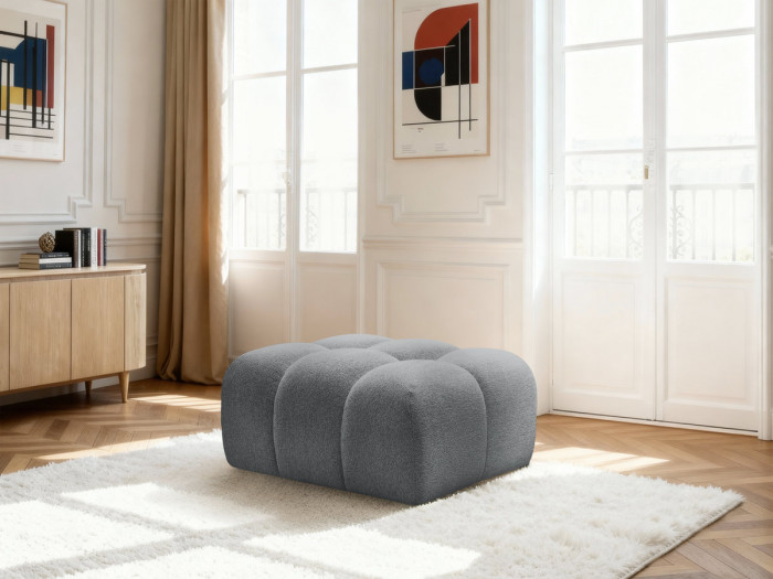 Pouf MELISSE tissu chiné