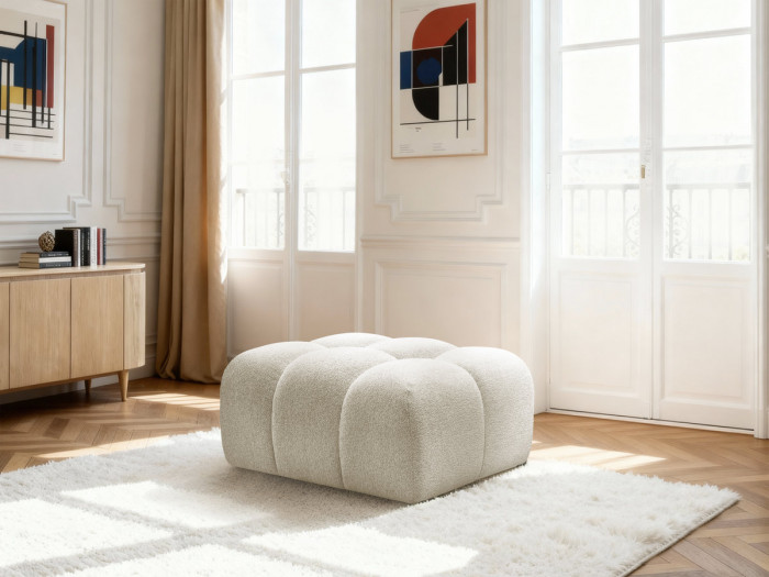 Pouf MELISSE tissu chiné