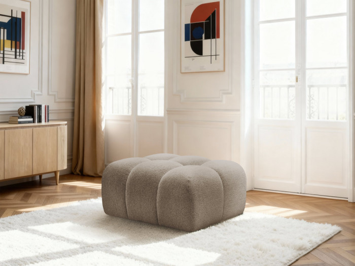 Pouf MELISSE tissu chiné