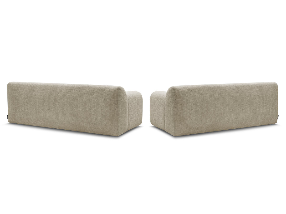 Ensemble canapé droit 3 + 2 places MELISSE texturé beige — vue 6