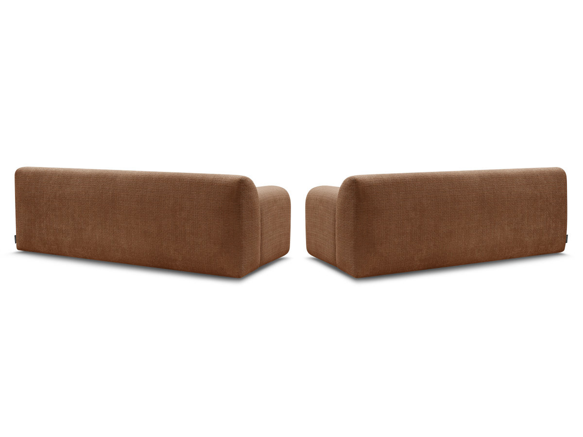 MELISSE 3+2 zits vaste rechte bankset in structuurstof