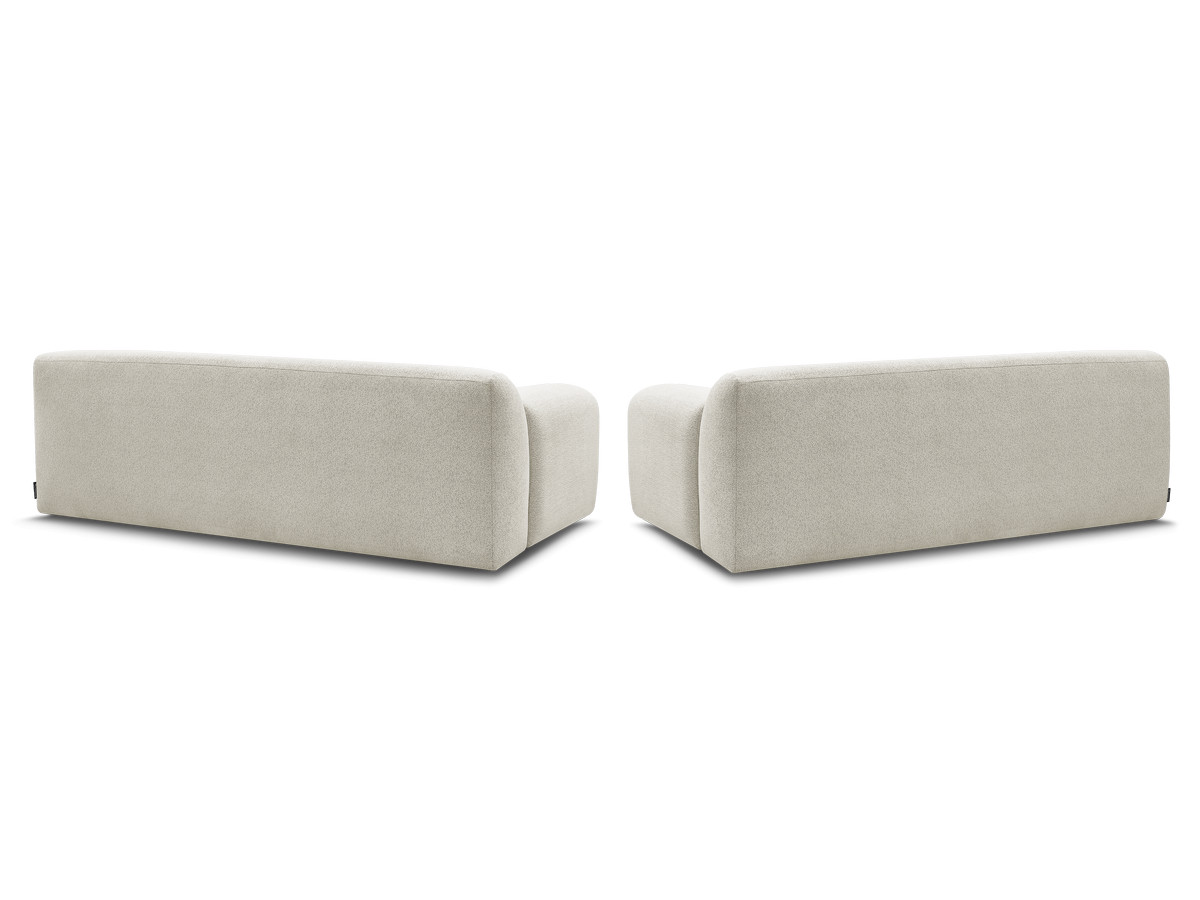 Ensemble canapé droit 3 + 2 places MELISSE chiné blanc — vue 6