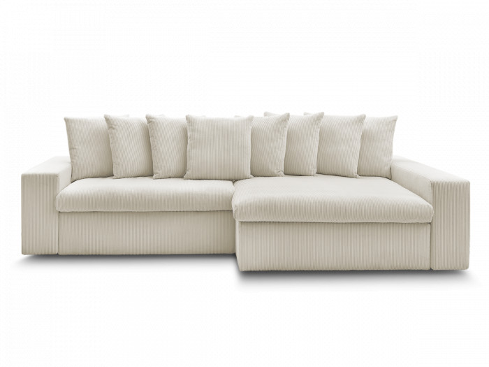 Canapé d'angle fixe ENORE velours côtelé