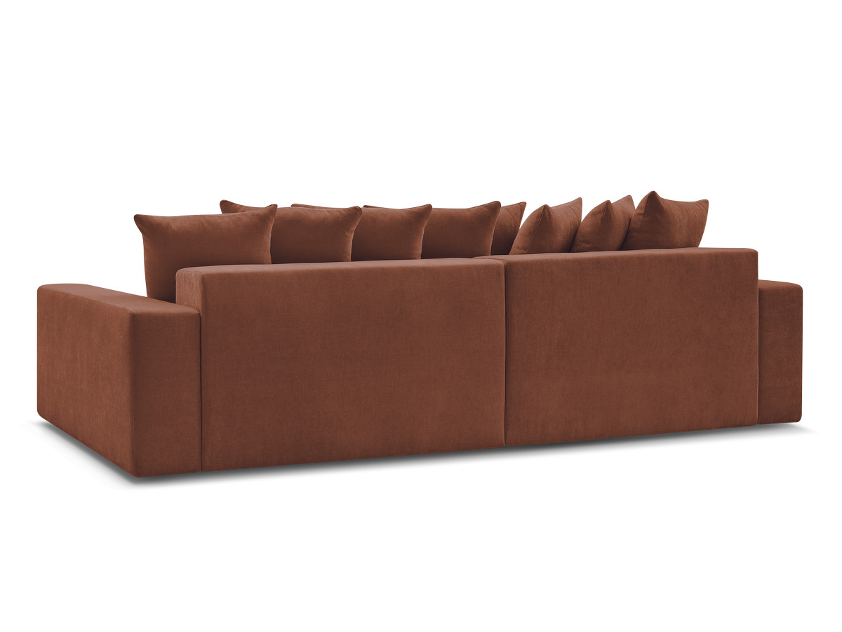 Canapé d'angle fixe ENORE tissu lisse