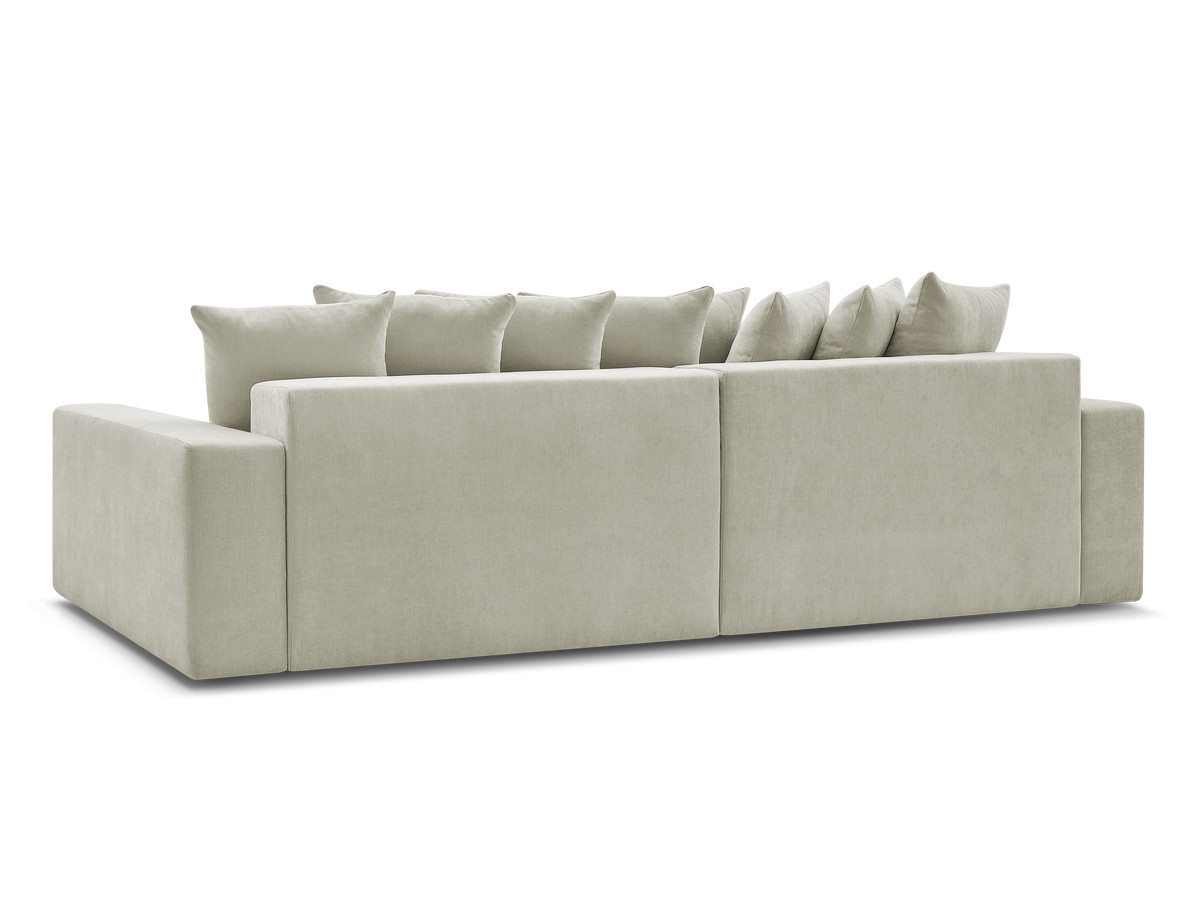 Canapé d'angle fixe ENORE tissu lisse