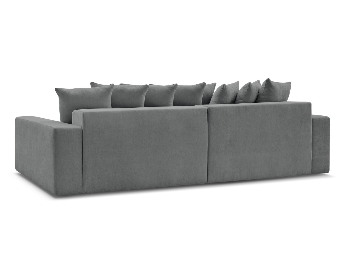 Canapé d'angle fixe ENORE tissu lisse