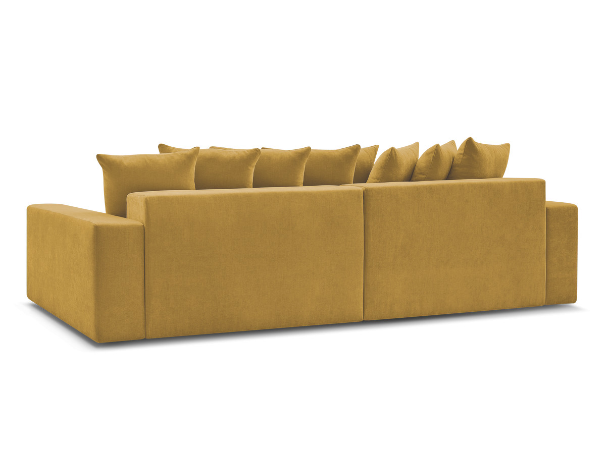 Canapé d'angle fixe ENORE tissu lisse