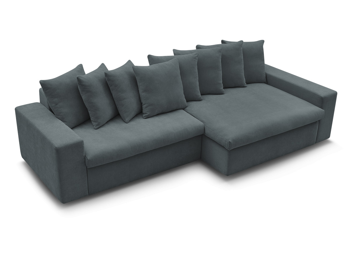 Canapé d'angle fixe ENORE tissu lisse
