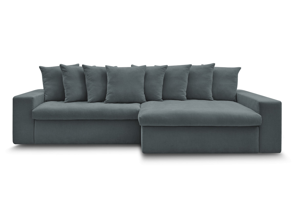Canapé d'angle fixe ENORE tissu lisse