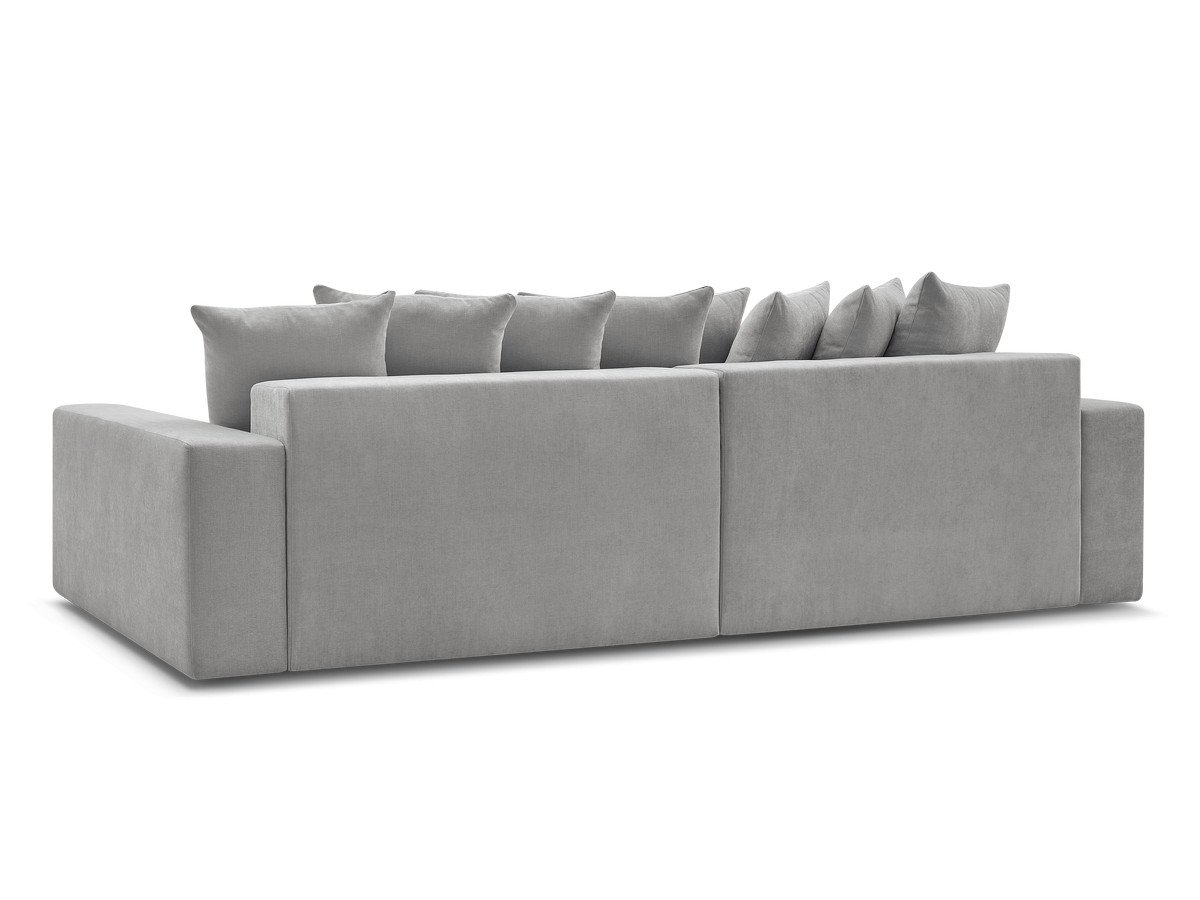 Canapé d'angle fixe ENORE tissu lisse