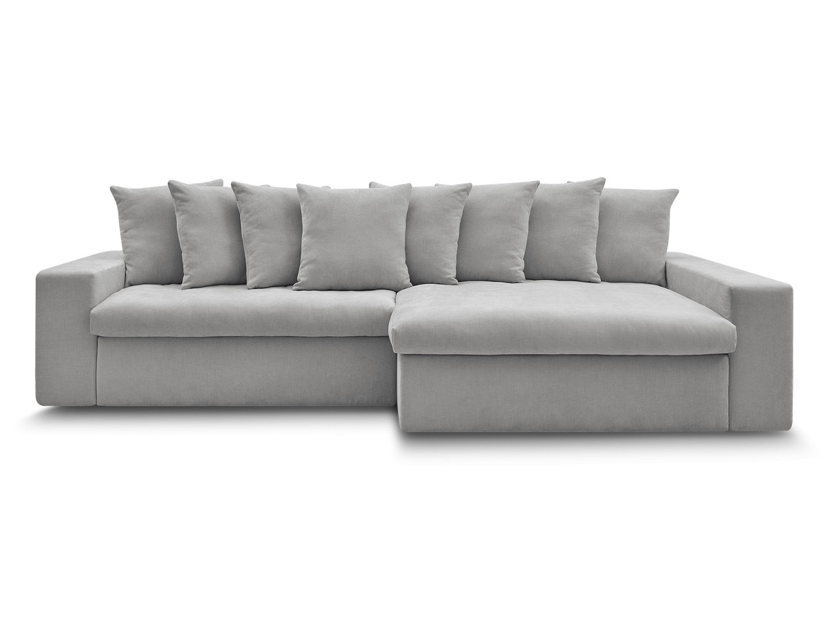 Canapé d'angle fixe ENORE tissu lisse