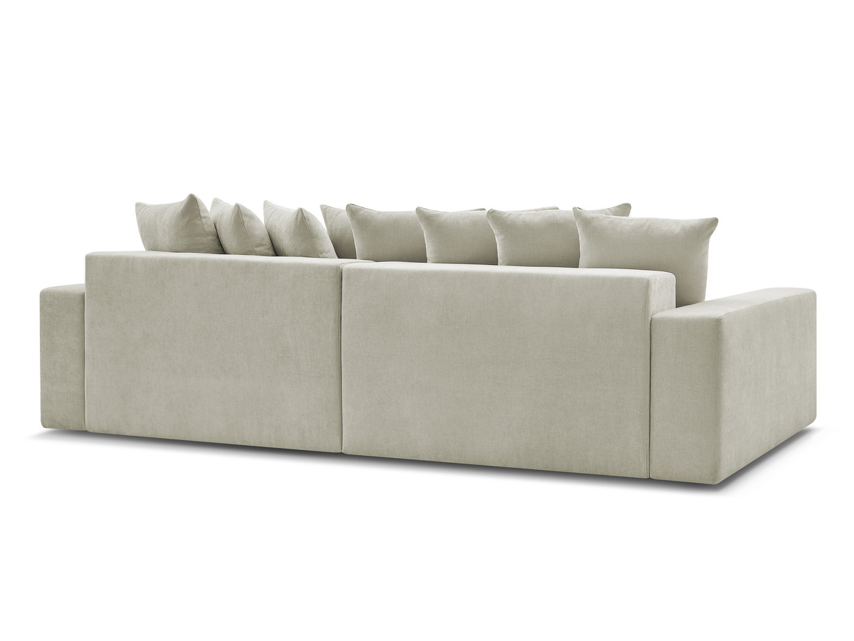 Canapé d'angle fixe ENORE tissu lisse