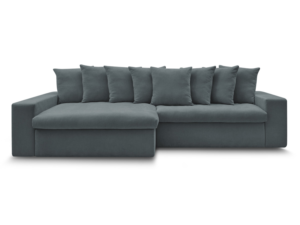 Canapé d'angle fixe ENORE tissu lisse