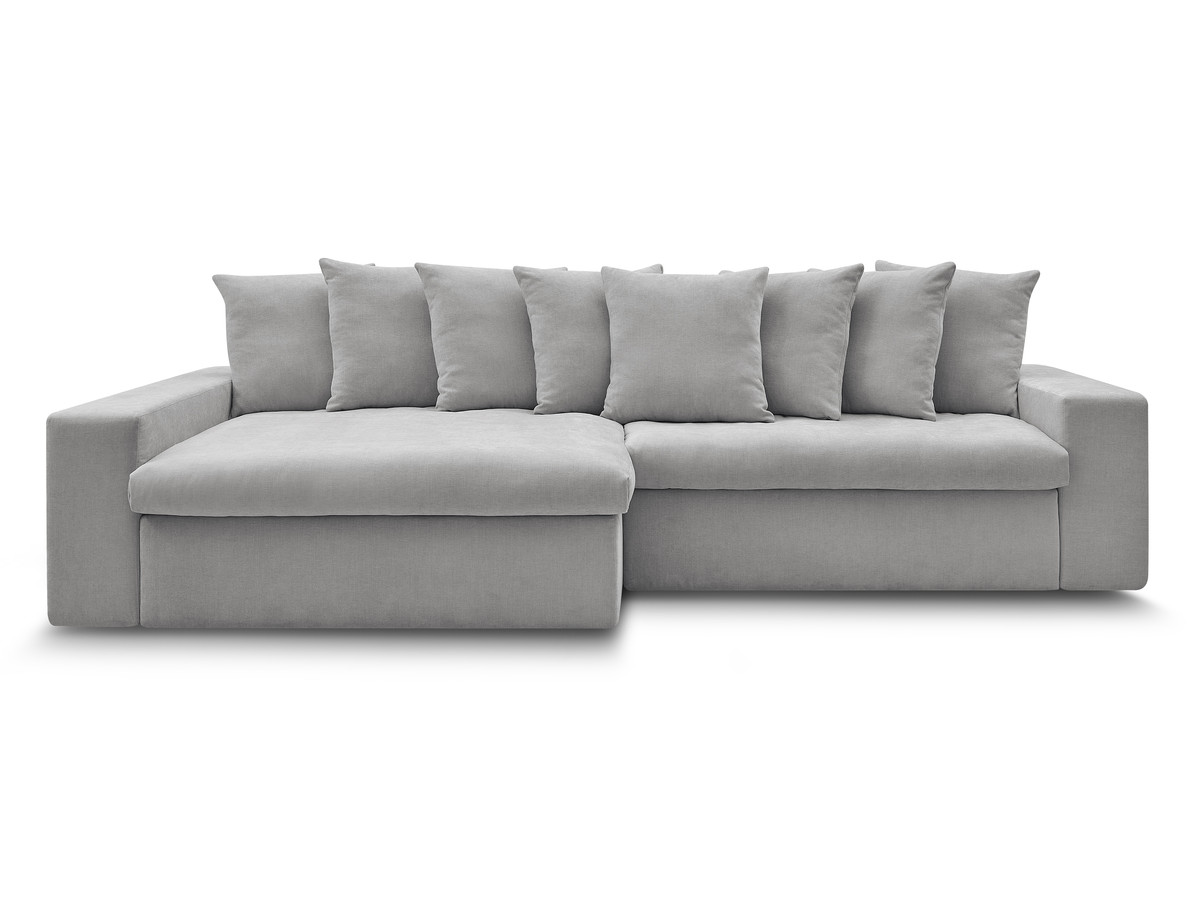 Canapé d'angle fixe ENORE tissu lisse