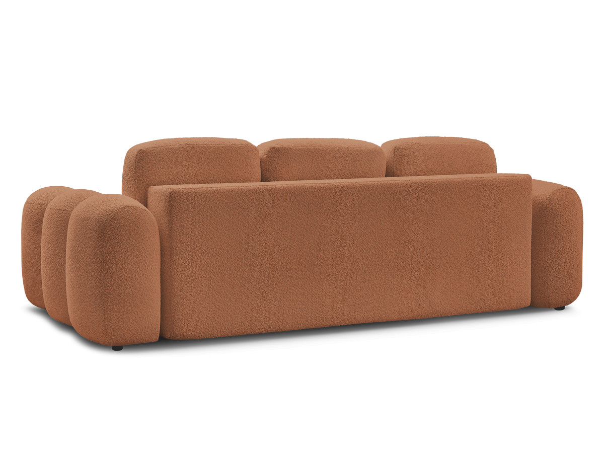 Canapé droit convertible coffre 3 places MONTAIGNE tissu bouclette