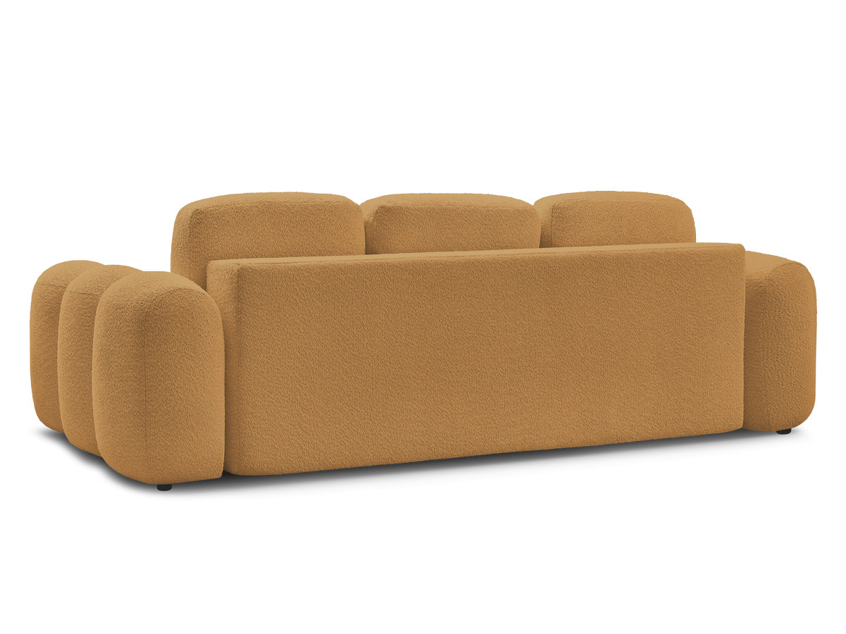 Canapé droit convertible coffre 3 places MONTAIGNE tissu bouclette