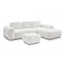 Angle convertible coffre grande méridienne + pouf