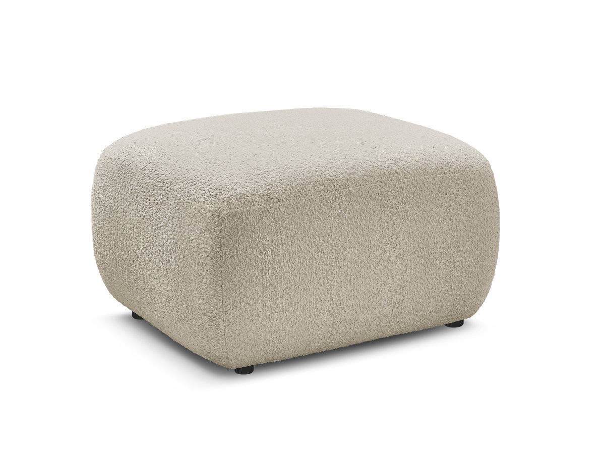 pouf montaigne tissu bouclette gekleurd beige