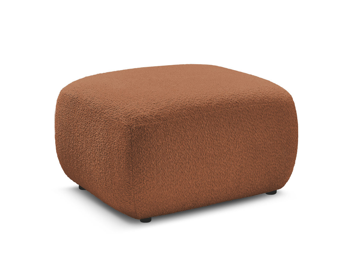 pouf montaigne tissu bouclette gekleurd orange