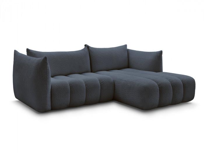 Canapé d'angle fixe AZRA tissu bouclette