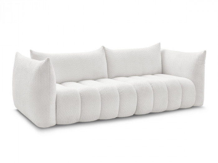 Canapé droit fixe 4 places AZRA tissu bouclette