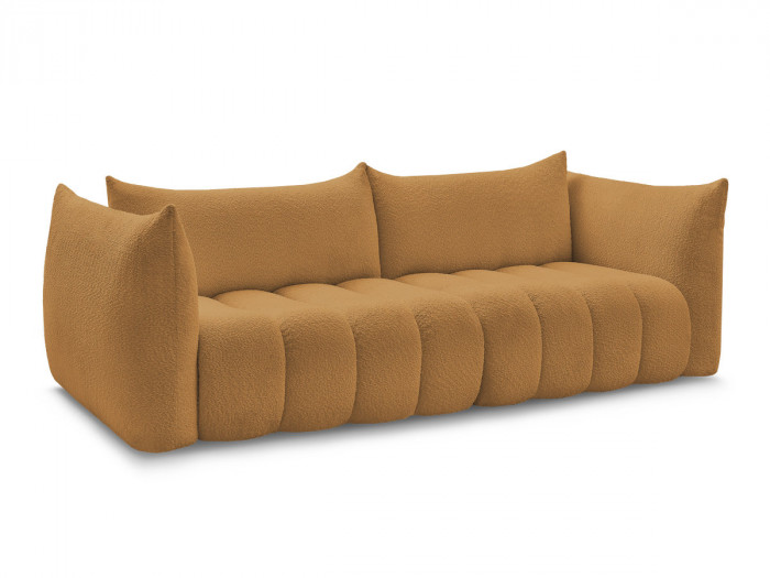 Canapé droit fixe 4 places AZRA tissu bouclette