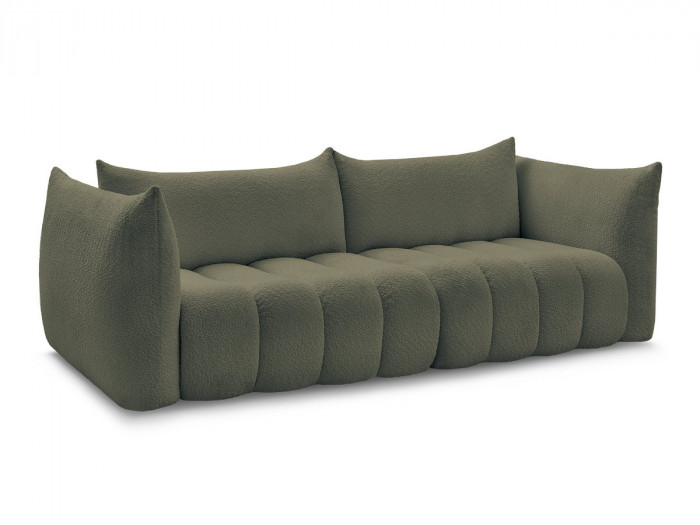 Canapé droit fixe 4 places AZRA tissu bouclette