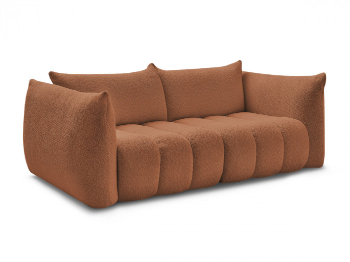 Canapé droit fixe 3 places AZRA tissu bouclette