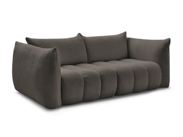 Canapé droit fixe 3 places AZRA tissu bouclette