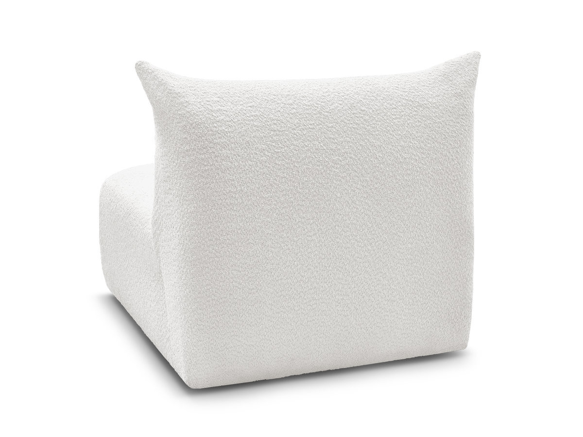 Chauffeuse 1 place sans accoudoir pour canapé modulable AZRA tissu bouclette