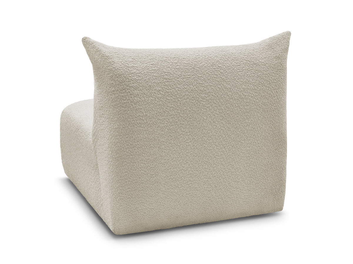 Chauffeuse 1 place sans accoudoir pour canapé modulable AZRA tissu bouclette