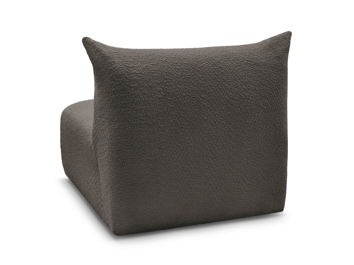 Chauffeuse 1 place sans accoudoir pour canapé modulable AZRA tissu bouclette