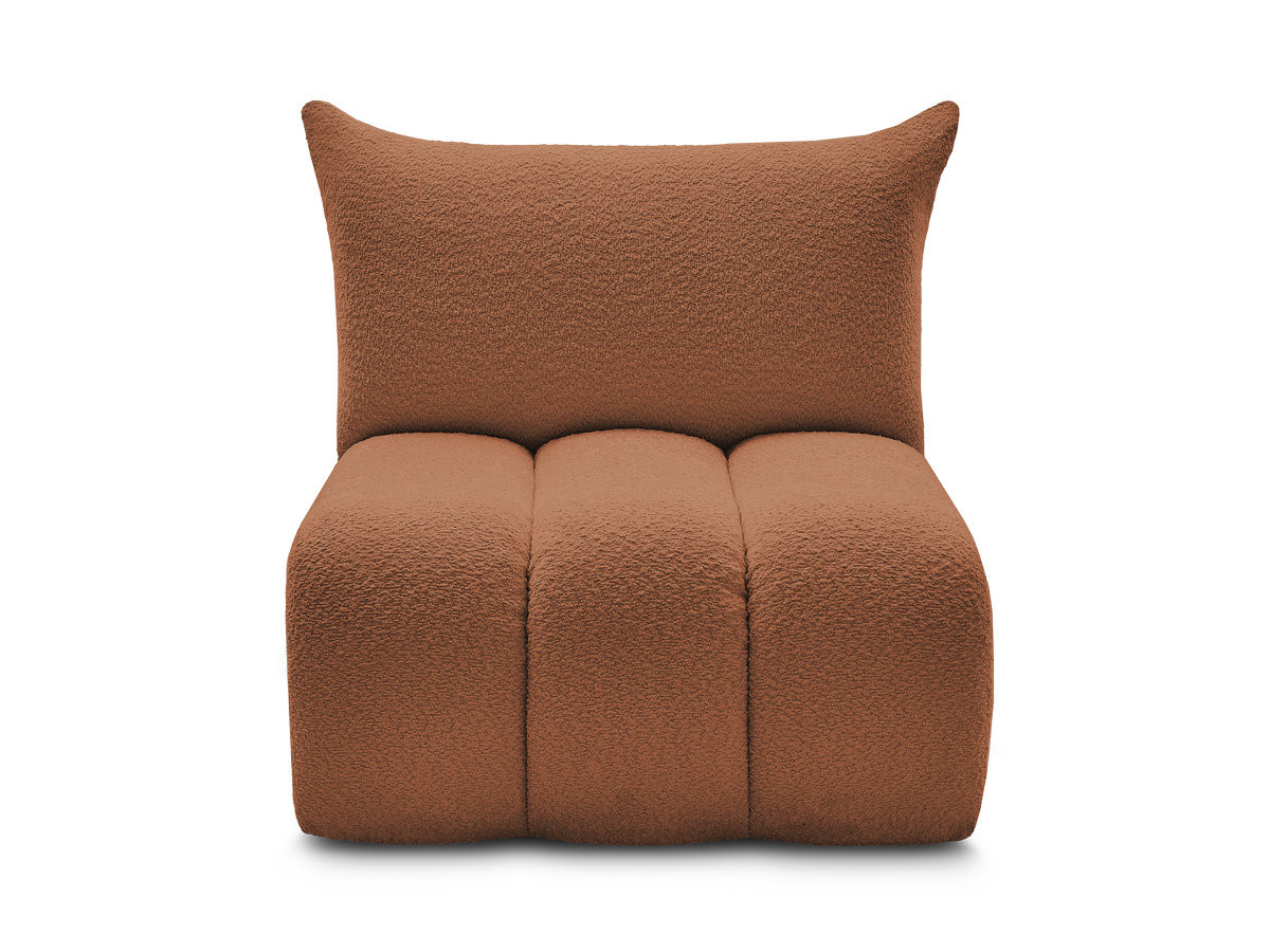 Chauffeuse 1 place sans accoudoir pour canapé modulable AZRA tissu bouclette