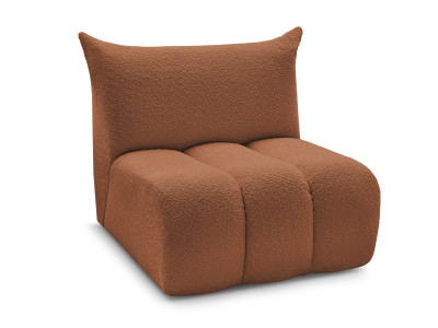 Chauffeuse 1 place sans accoudoir pour canapé modulable AZRA tissu bouclette