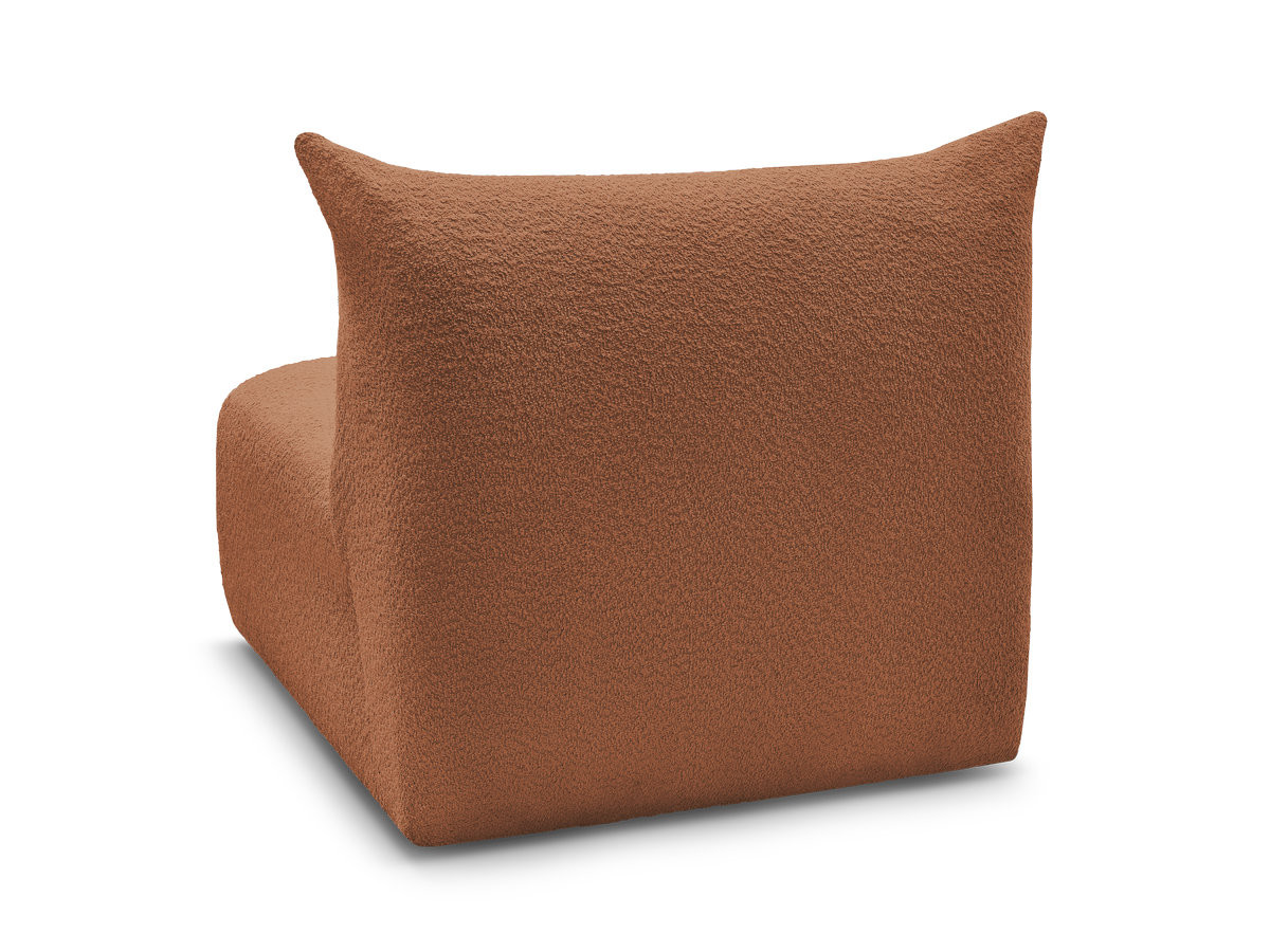 Chauffeuse 1 place sans accoudoir pour canapé modulable AZRA tissu bouclette