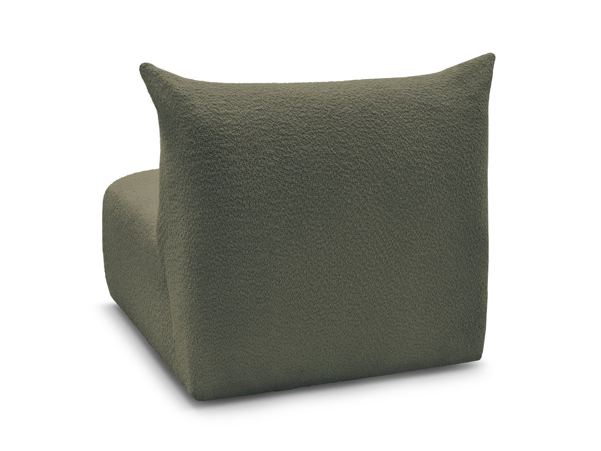 Chauffeuse 1 place sans accoudoir pour canapé modulable AZRA tissu bouclette