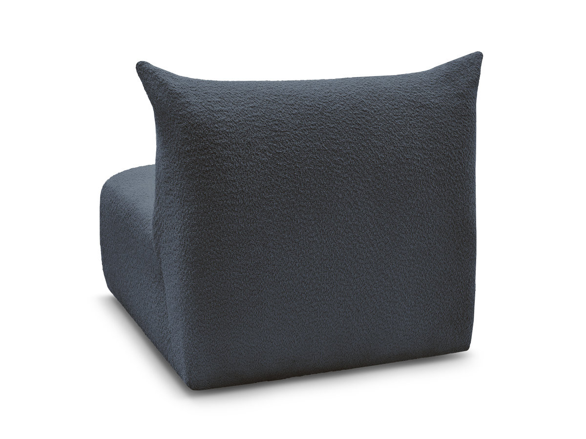 Chauffeuse 1 place sans accoudoir pour canapé modulable AZRA tissu bouclette