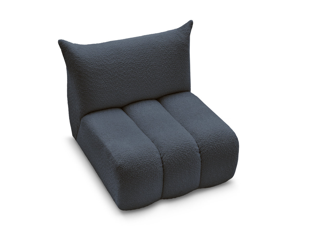 Chauffeuse 1 place sans accoudoir pour canapé modulable AZRA tissu bouclette