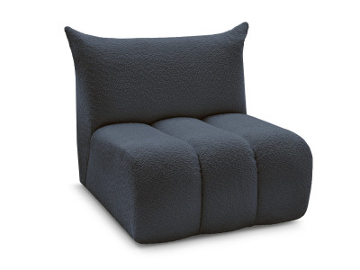 Chauffeuse 1 place sans accoudoir pour canapé modulable AZRA tissu bouclette