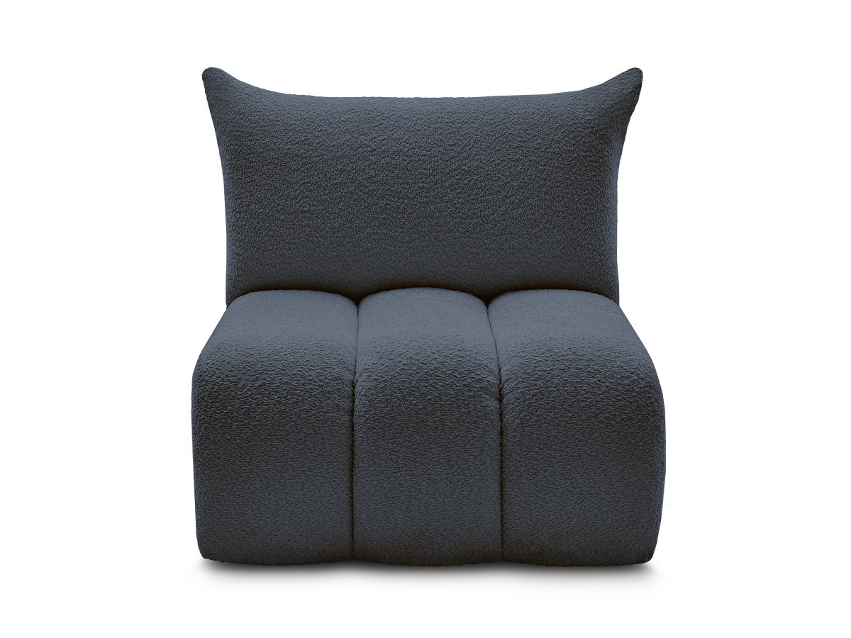 Chauffeuse 1 place sans accoudoir pour canapé modulable AZRA tissu bouclette