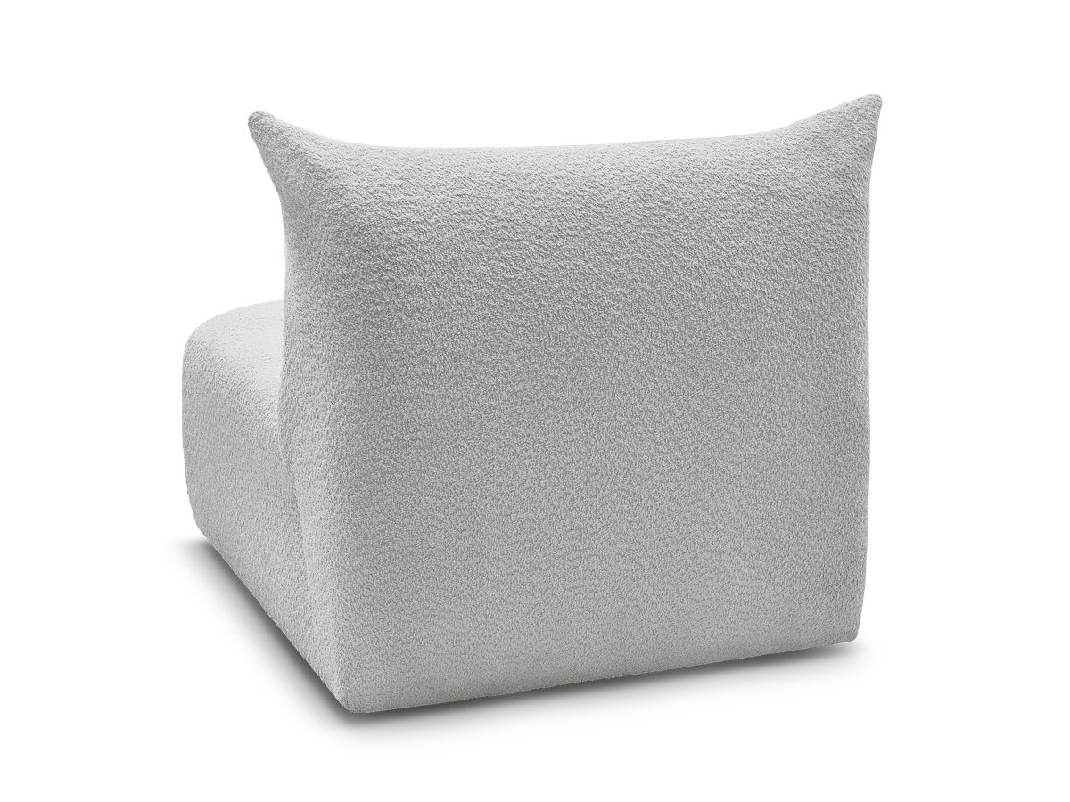 Chauffeuse 1 place sans accoudoir pour canapé modulable AZRA tissu bouclette