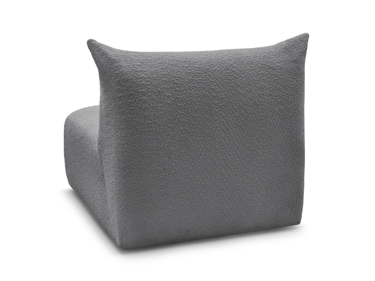 Chauffeuse 1 place sans accoudoir pour canapé modulable AZRA tissu bouclette