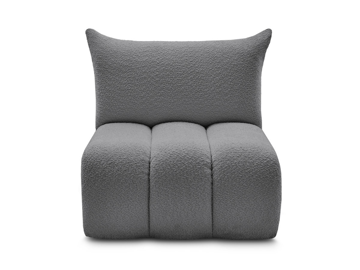 Chauffeuse 1 place sans accoudoir pour canapé modulable AZRA tissu bouclette