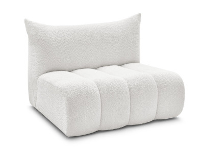 Chauffeuse 2 places sans accoudoir pour canapé modulable AZRA tissu bouclette