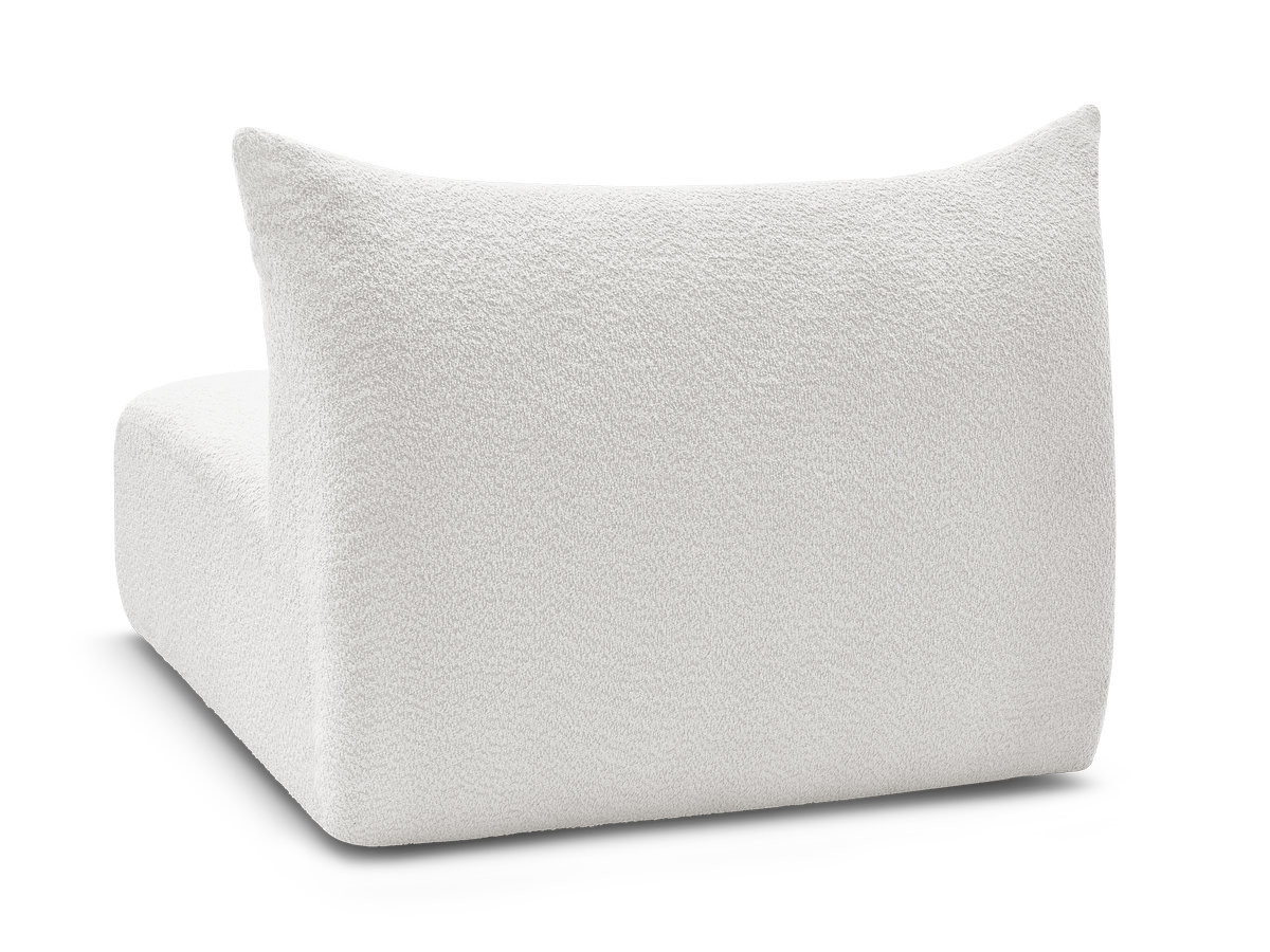 Chauffeuse 2 places sans accoudoir pour canapé modulable AZRA tissu bouclette