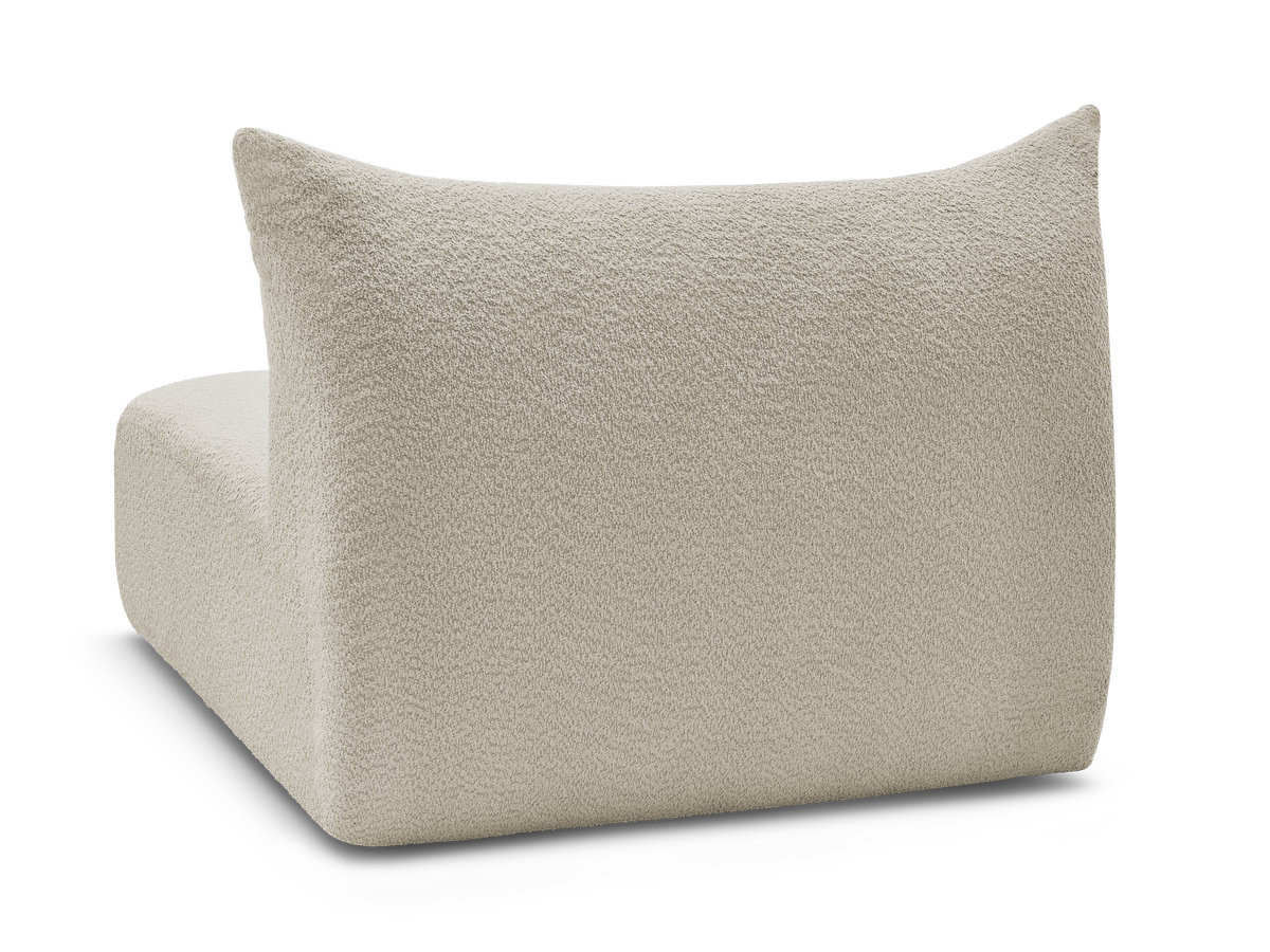 Chauffeuse 2 places sans accoudoir pour canapé modulable AZRA tissu bouclette