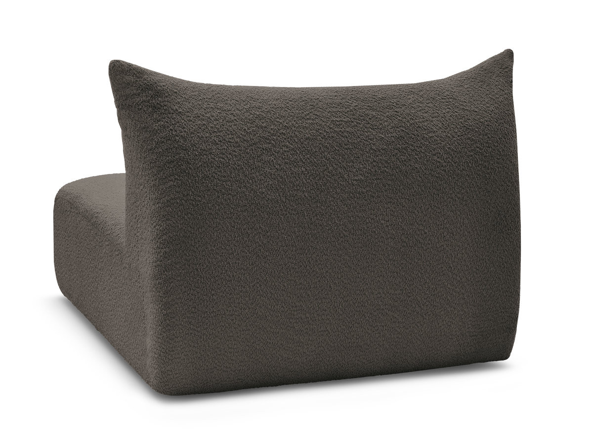 Chauffeuse 2 places sans accoudoir pour canapé modulable AZRA tissu bouclette