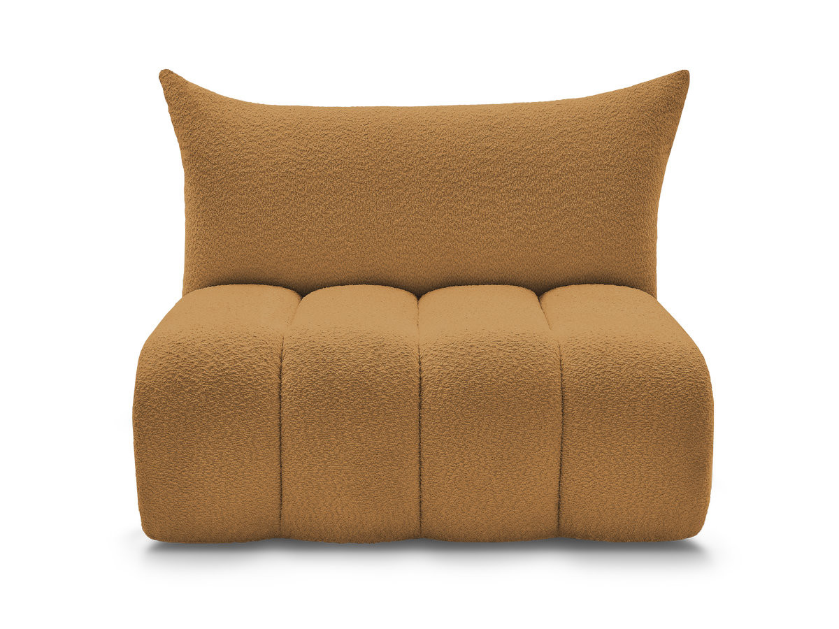 Chauffeuse 2 places sans accoudoir pour canapé modulable AZRA tissu bouclette