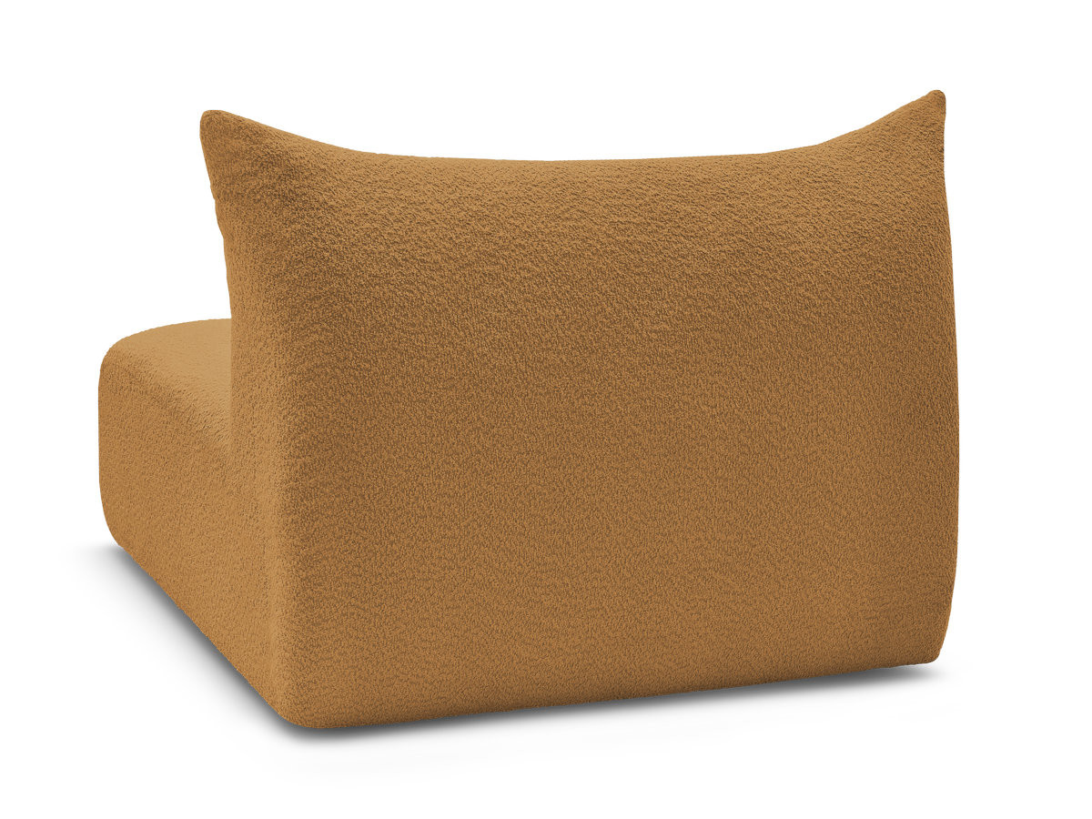 Chauffeuse 2 places sans accoudoir pour canapé modulable AZRA tissu bouclette